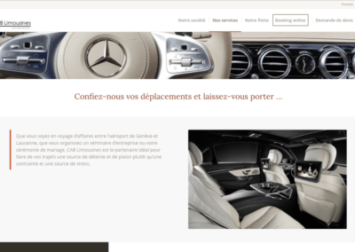 Page web Cab Limousines