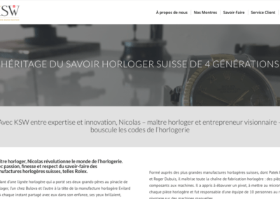 Héritage du savoir-faire horloger KSW